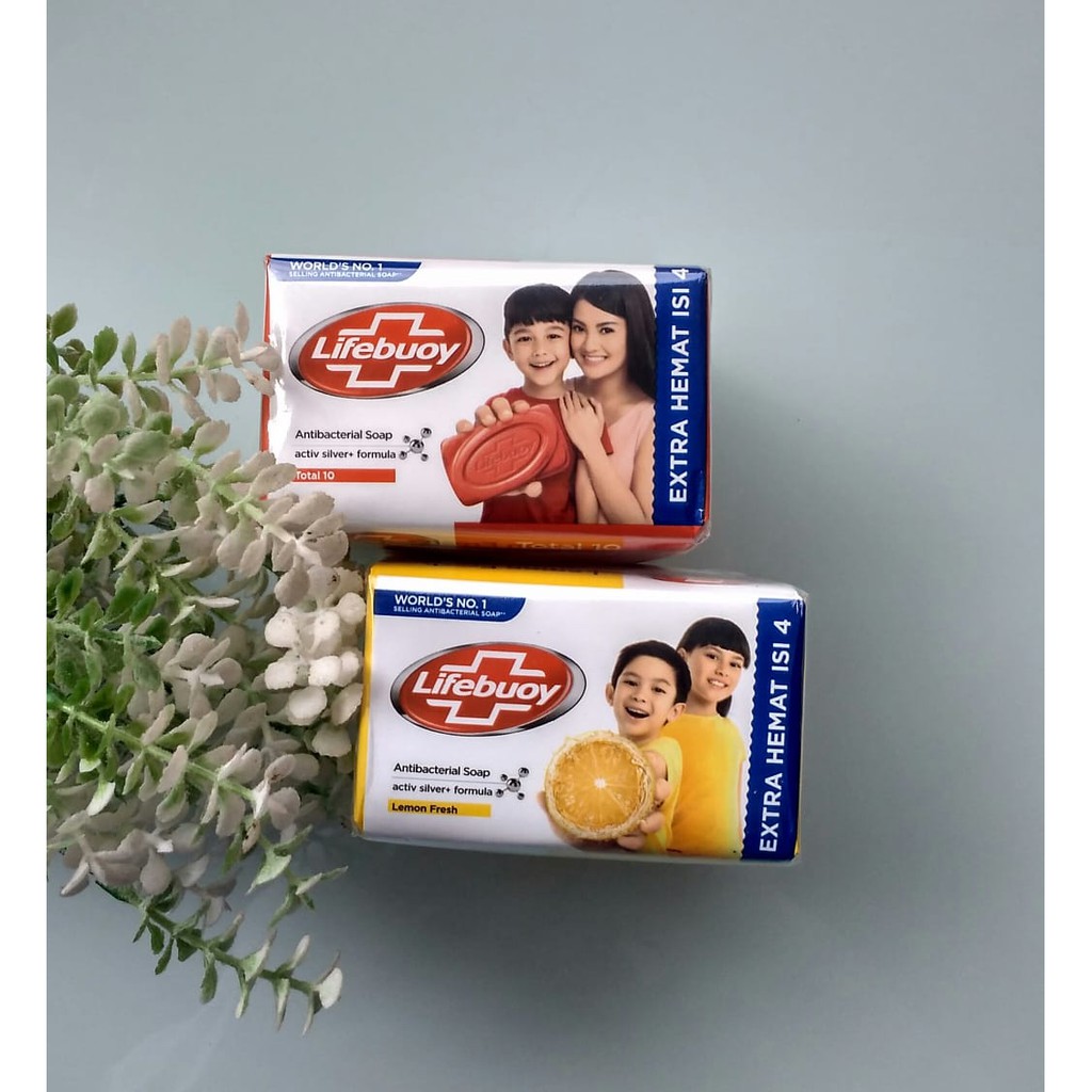 Lifebuoy Antibacterial Soap Extra Hemat isi 4x60 gr