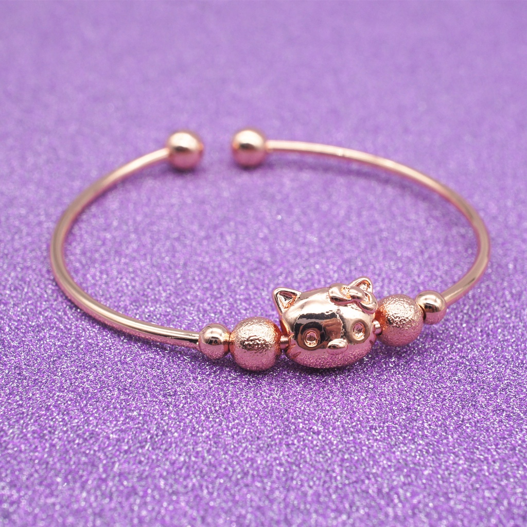 925 Perak gelang untuk wanita Perhiasan Fashion kucing lucu SZ060