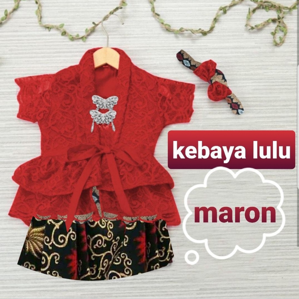 FWG - KEBAYA LULU KIDS / BAJU ANAK PEREMPUAN / STELAN / PAKAIAN ANAK LUCU / BAJU ANAK SET