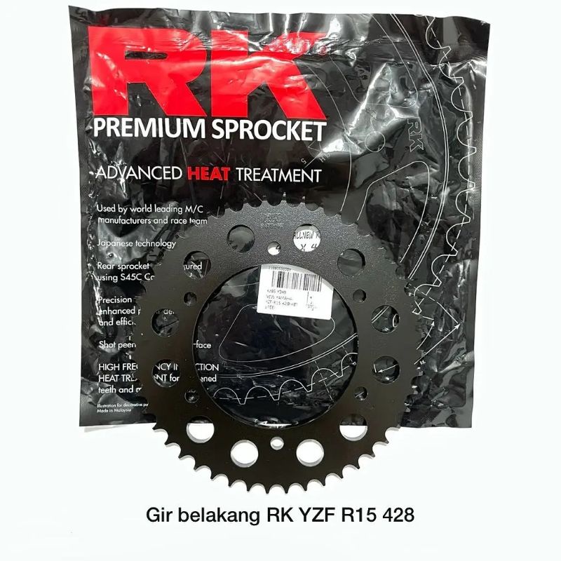 GEAR BELAKANG RK TAKASAGO 428 R15V3/VIXION R VVA/MT15/XSR155