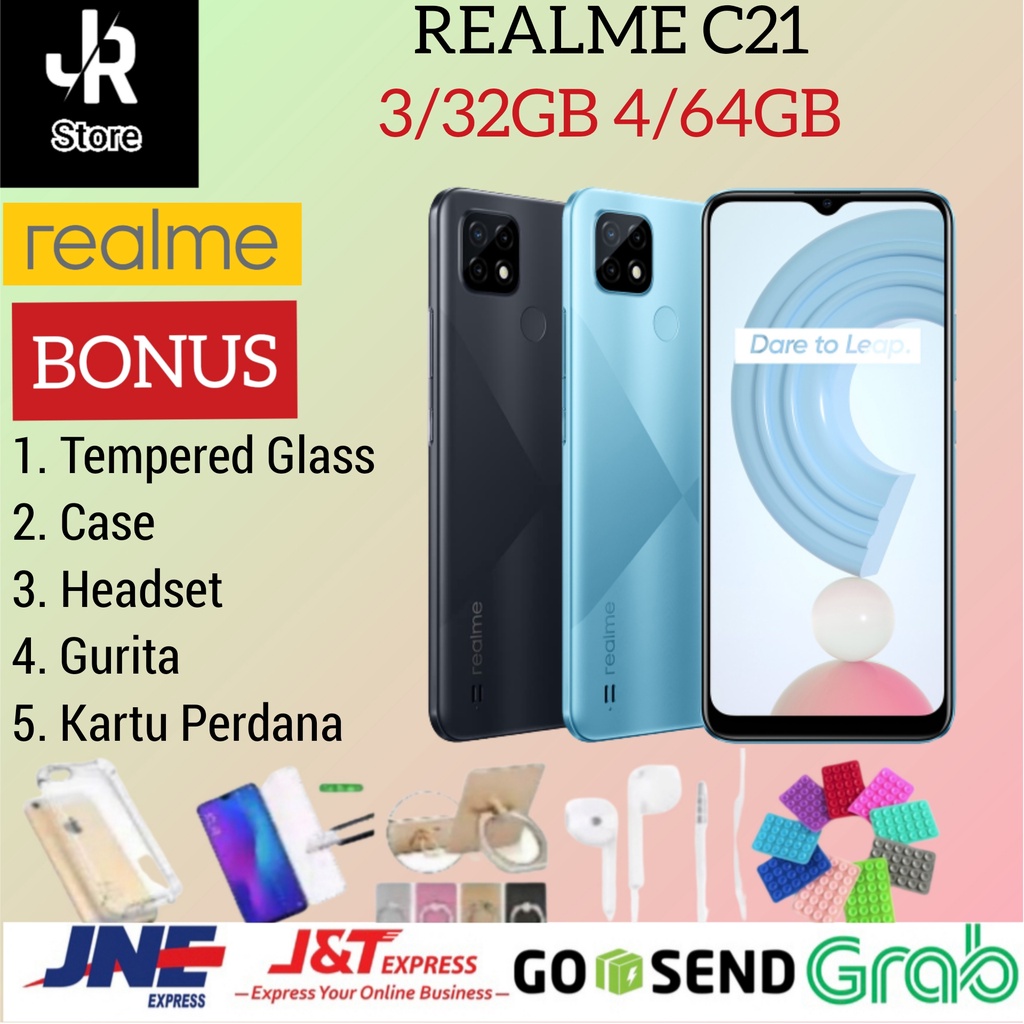 REALME C21 RAM 4GB 64GB 3/32GB GARANSI RESMI REALME