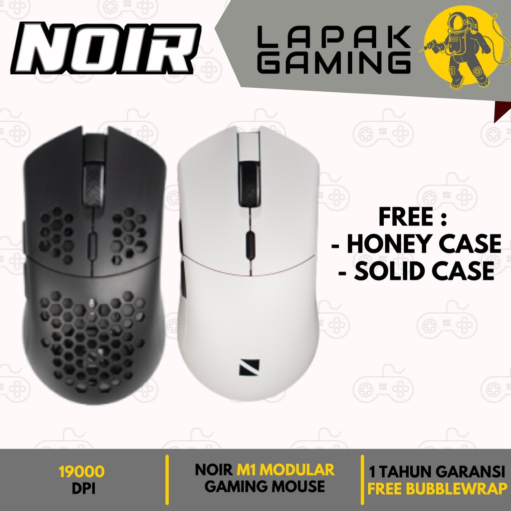 Noir M1 Modular Wireless Bluetooth Gaming Mouse 3 in 1 Connection