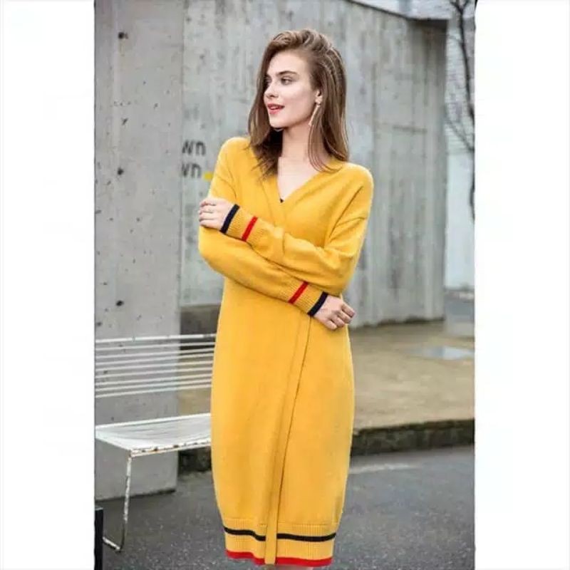 Cardigan Wanita Rajut Halus Long Cardigan BEAUTY CARDY go