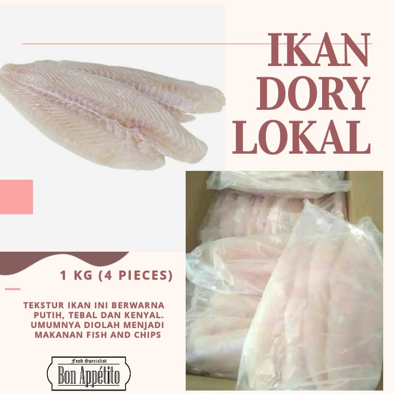 Ikan Dory Fillet / Dory Fish Fillet / Frozen Fish / Tidak Bau /
