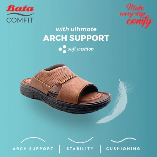 Bata Comfit Sandal Pria Fame Brown