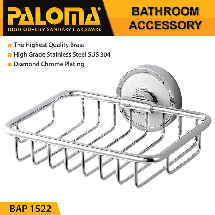 PALOMA BAP 1522 Rak Tempat Sabun Batang Holder Dinding Kamar Mandi