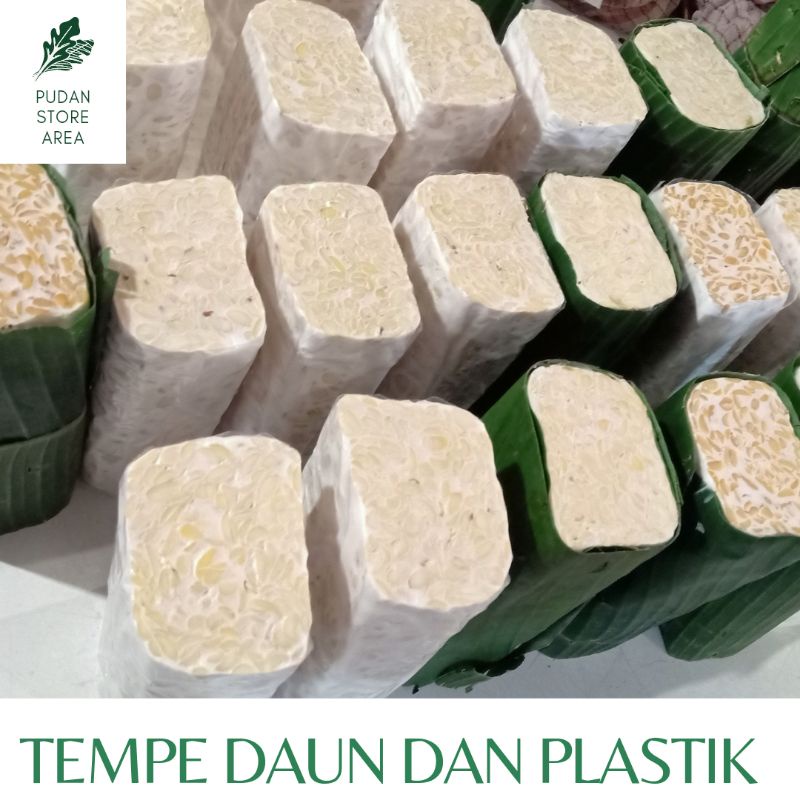 

Tempe daun dan plastik berat ± 500gr