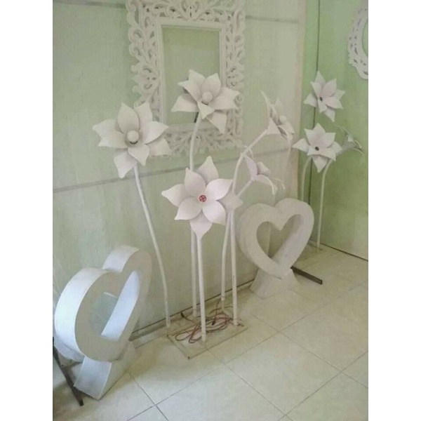 standing bunga lampu sepasang 10 kelopak