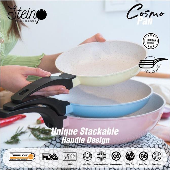 Stein Steincookware Cosmo Pan Unique Stackable Handle Floating Design