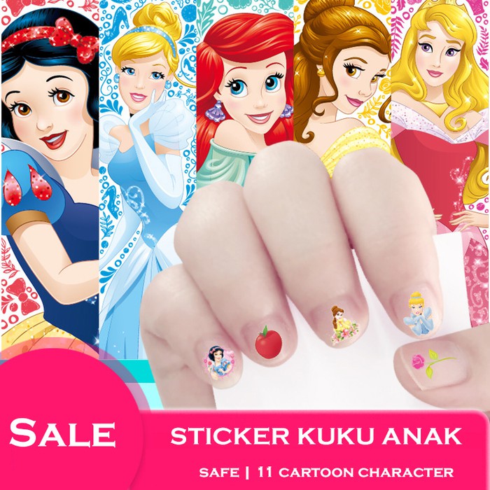 Hand &amp; Nail Art / Sticker Kuku untuk Anak Lovely Cartoon Pattern Sticker Tatoo