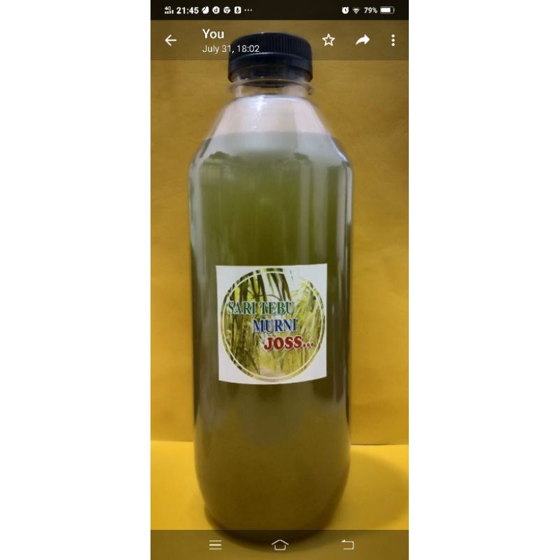 Sari tebu murni joss 1 L murni fresh langsung digiling