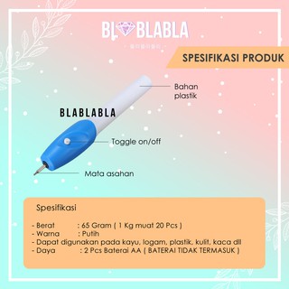 BLABLABLA Engrave It Alat Ukir  Elektrik Pena Pulpen Ukiran 