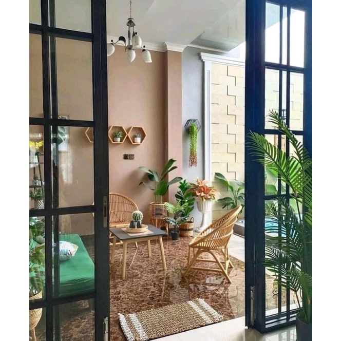 kursi teras rotan bambu terbaru modern mewah furniture mebel jepara