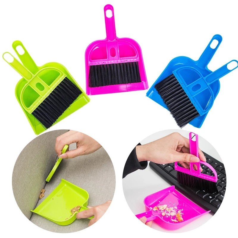 Mini Dustpan Set, Sapu Pengki Mini Set, Sapu Mini Set Serkan Kecil / Mini Dustpan