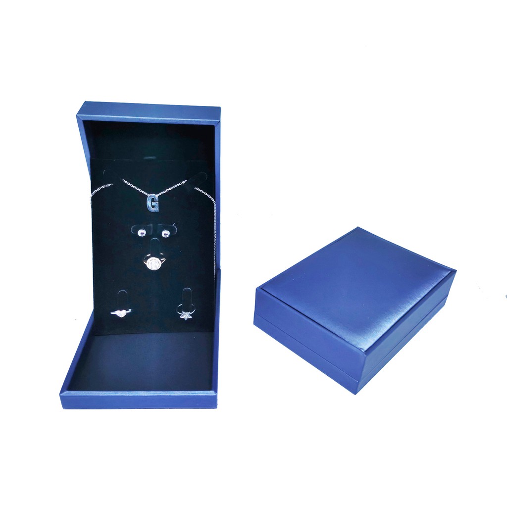 Kotak Set Kalung, Cincin Anting Mewah Ada Empat Warna Box Tempat Perhiasan / Jewelry Box Cocok Untuk Gift / Hadiah, Lamaran, Mahar Pernikahan, Hantaran Tunangan, Seserahan Pernikahan