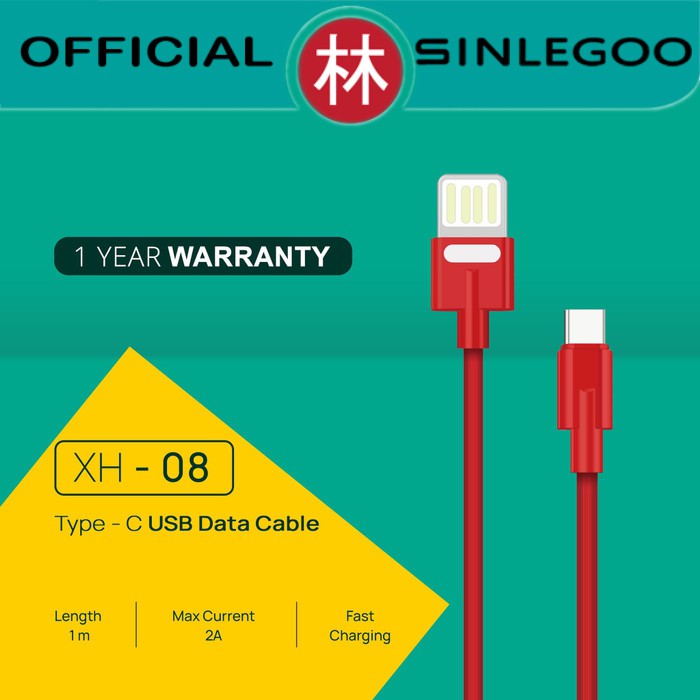 Sinlegoo XH-08 Double Zinc Alloy Data Cable Type-C Fast Charging