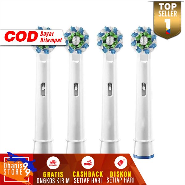 Kepala Pengganti Sikat Gigi 4 pcs Oral-B Ganti Kepala Sikatgigi Perawatan Mulut