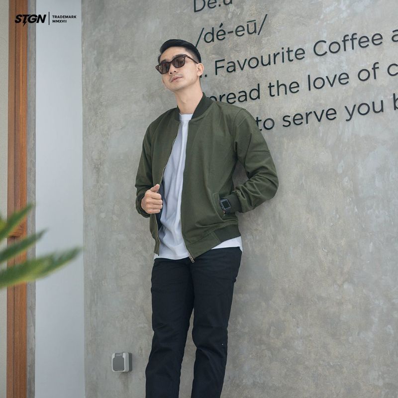 BOMBER JACKET OSLO SUEDING STEIGEN ORIGINAL JAKET BOMBER PRIA COWOK-6