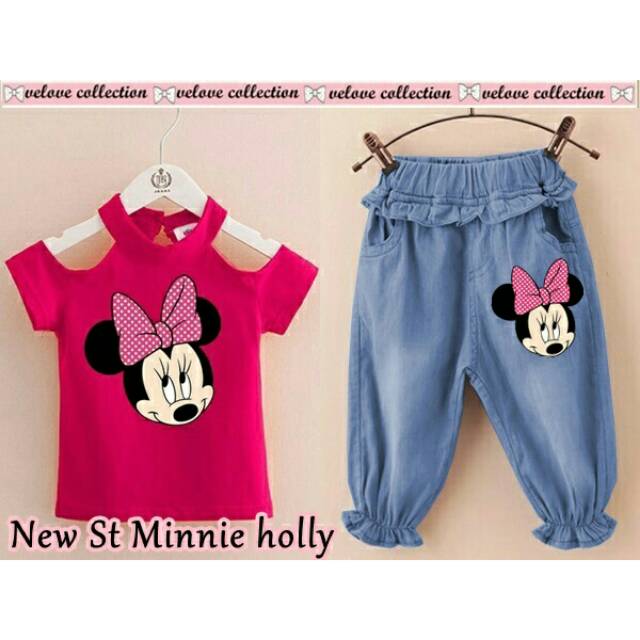  Baju  Anak  Kecil  New Set Minnie Holly Shopee  Indonesia