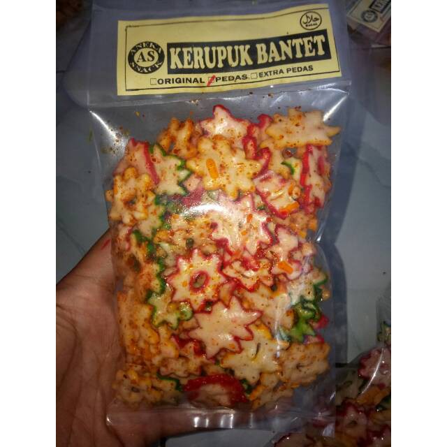 Makaroni bantet pedas 70gr krupuk seblak krupuk udang kerupuk bantet khas mojokerto makaroni bantet tasikmalaya cap koki kriwil