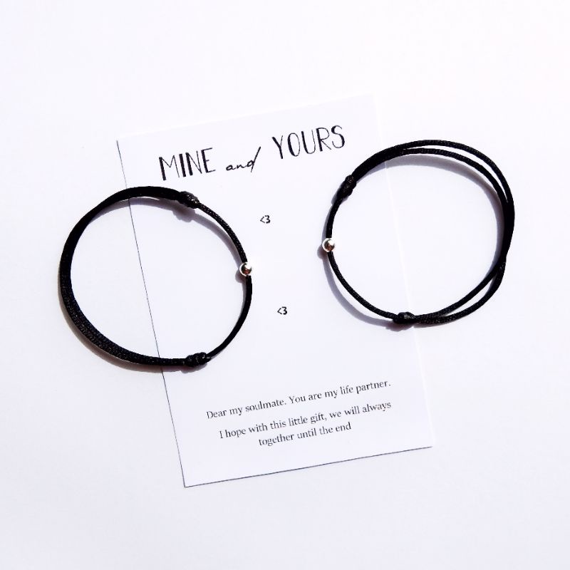 Gelang Couple Pasangan Minimalis - Simple Bracelet Mine &amp; Yours (my only series)