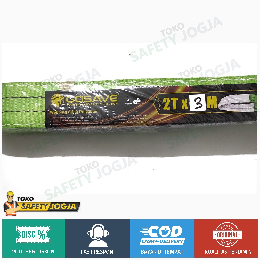 WEBBING BELT SLING SAFETY 2 Ton x 3 Meter Tali Pengikat Pengangkat