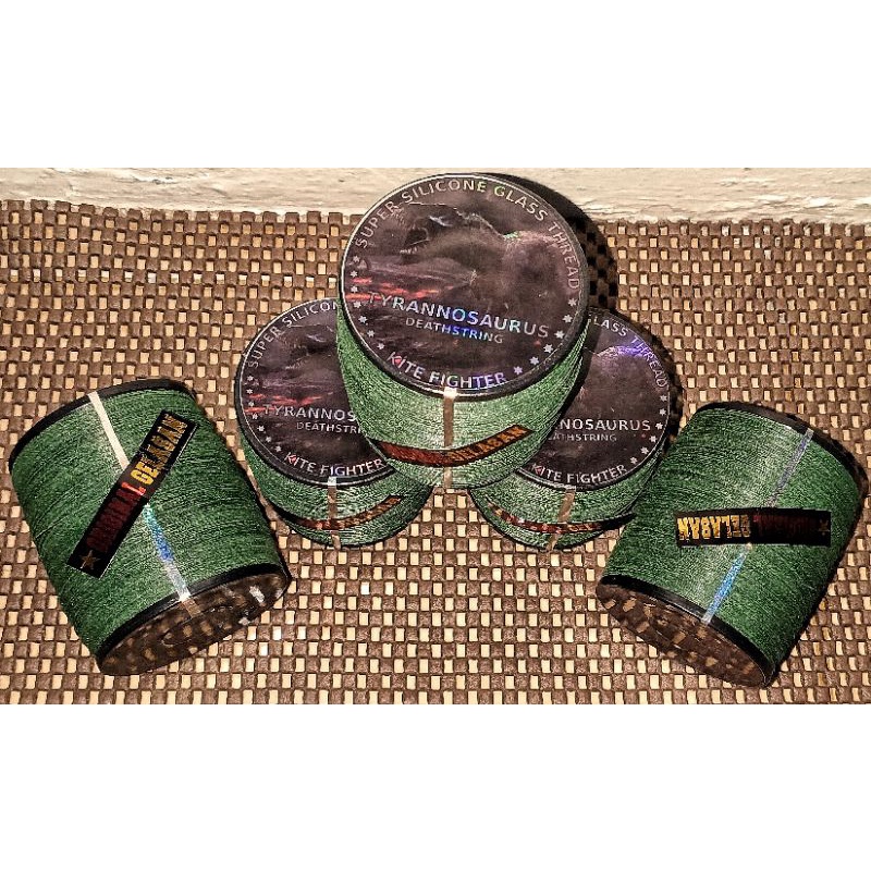 Gelasan Matot 022 Bahan Hijau/Abu Gelas Tryannosaurus Gahar stiker yang Elegan original