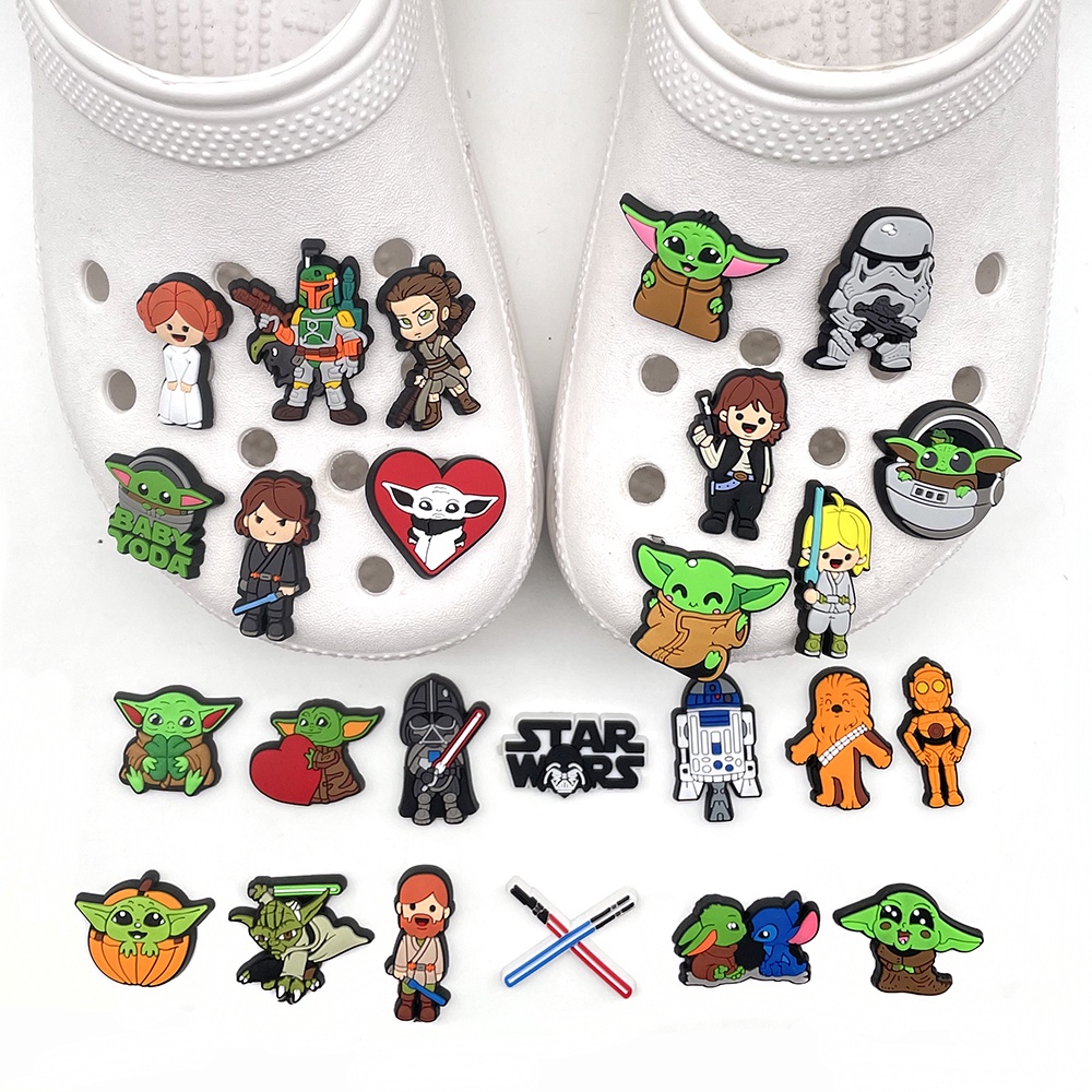 25 Pcs / set Charms Desain Star Wars Untuk Aksesoris Dekorasi Sepatu Sandal