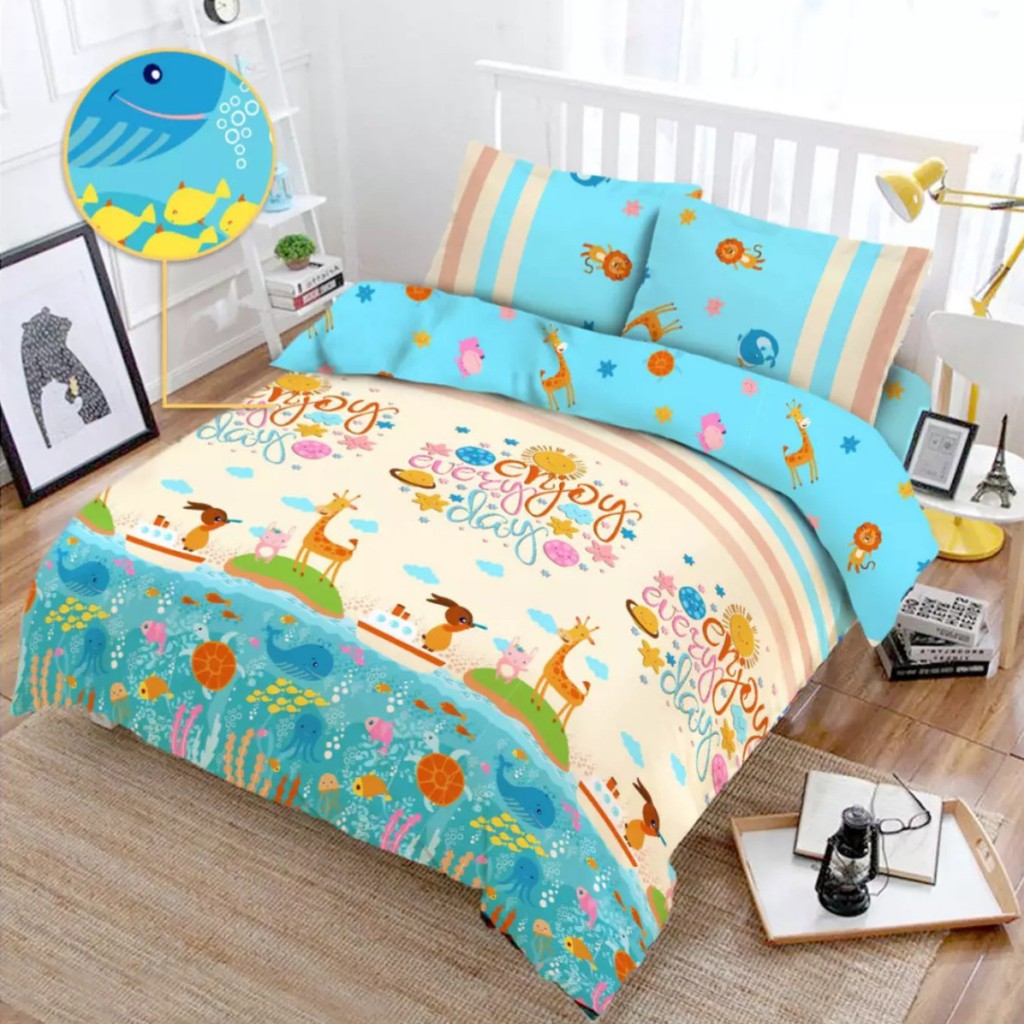 SPREI VITO 3D Uk 180x200 Tinggi 20cm MOTIF SAFARI