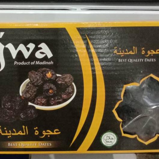

NEW ARRIVAL !!! 9.9 Kurma ajwa dates premium/kurma nabi 250gr [KODE 469]