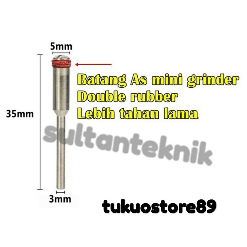 shaft Batang as mini grinder as 3mm / Refill part as wheel disc mini gerinda tuner / as gerinda mini