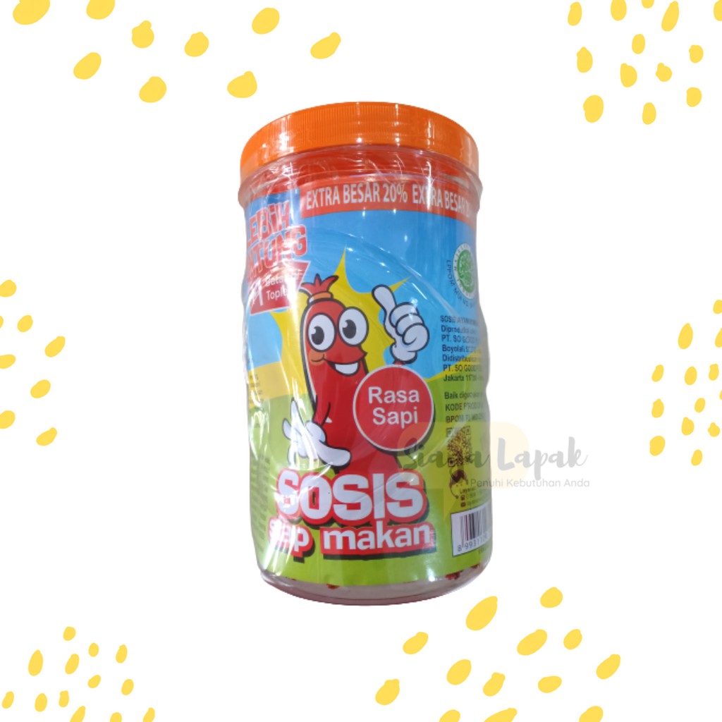 Sosis So Nice Siap Makan rasa sapi toples isi 24 + 1 pcs