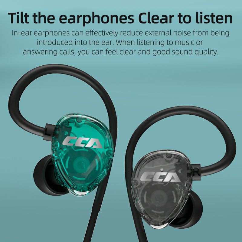 CCA CSA with Mic In-Ear Earphone Stereo Headphones Hands-free Subwoofer