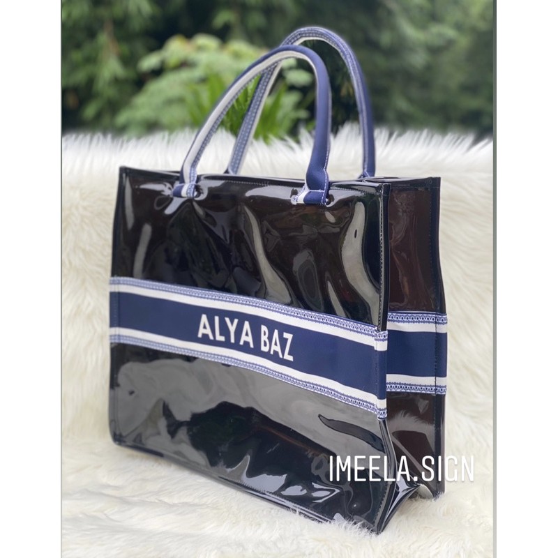 Tas Tote Bag Totebag Mika Transparan Custom Nama Totbag Handbag Hand Bag Wanita