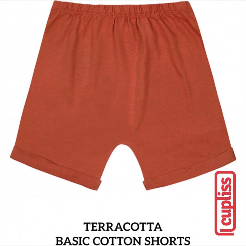 Little Palmerhaus Basic Cotton Shorts Celana Anak - Terracotta