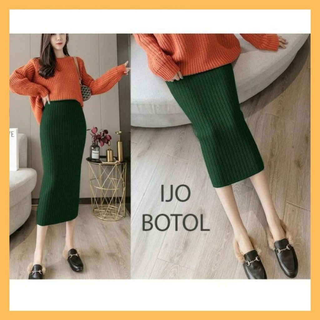 MIDI SKIRT WANITA / Rok Pendek Wanita / Rok Rajut Wanita / mini skirt / pakaia rajut wanita / Rok