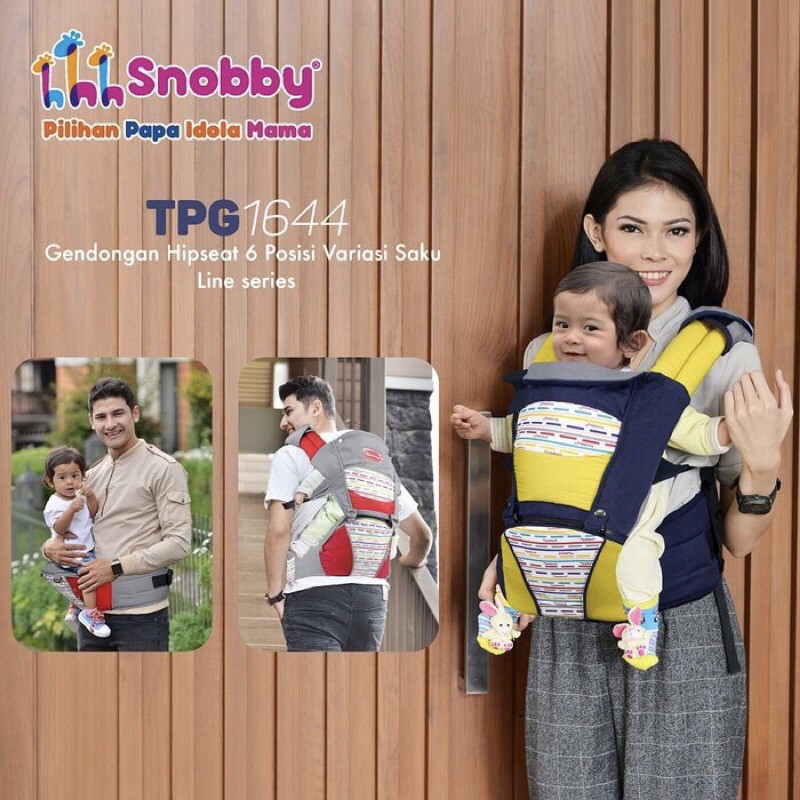 Gendongan Bayi Snobby Hipseat / Gendongan MULTIFUNGSI Duduk 6 Posisi Line Series TPG 1644 TERMURAH