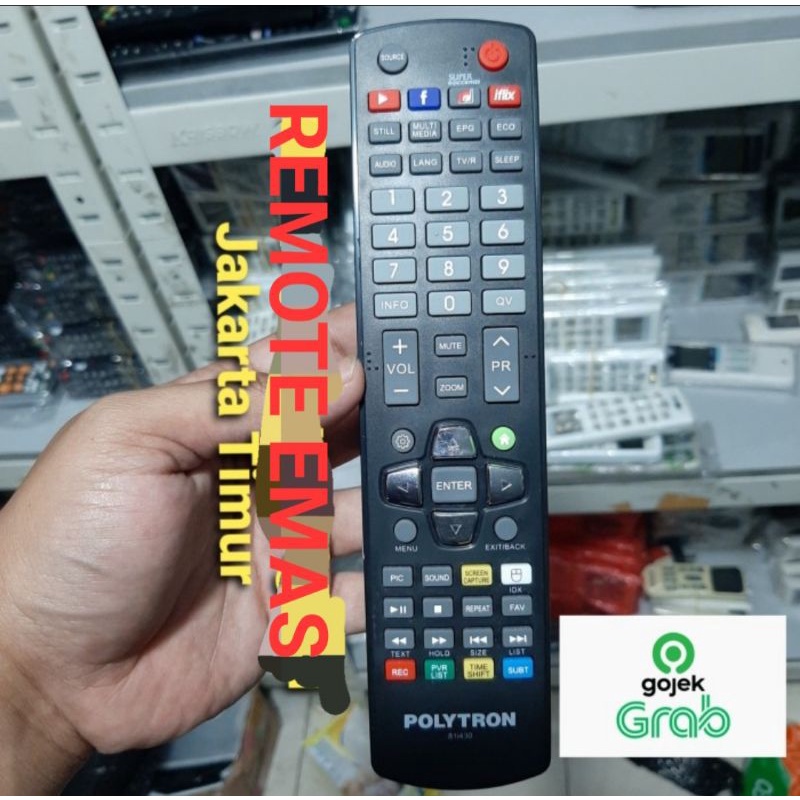 REMOTE REMOT TV POLYTRON 81i430 ORIGINAL ASLI