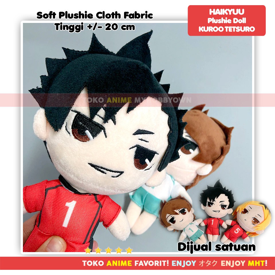 Boneka Anime Haikyuu Plushie Doll Hinata Shoyo Kageyama Tobio Nishinoya Yuu Kenma Kozume Oikawa Toru Kuroo Tetsuro Tsukishima Kei