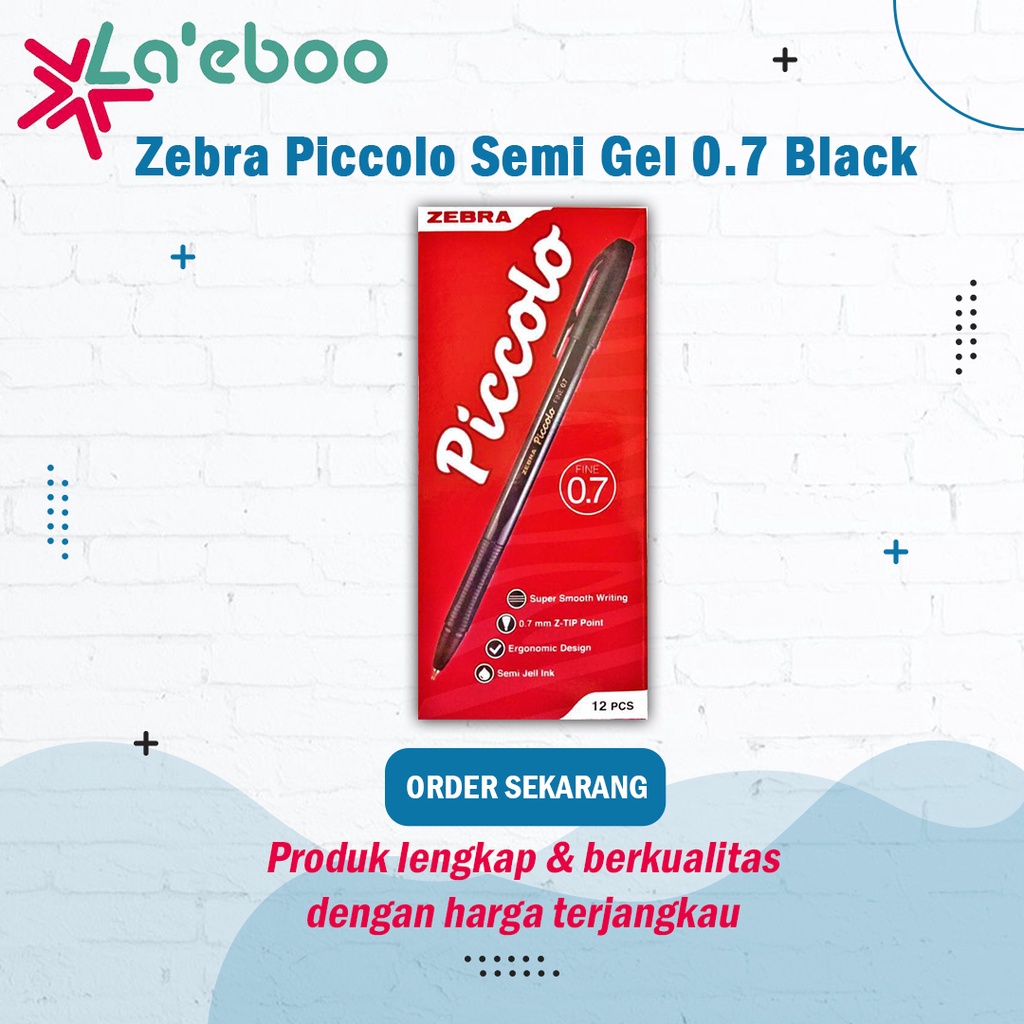 

Pulpen Zebra Piccolo Semi Gel 0.7 Black