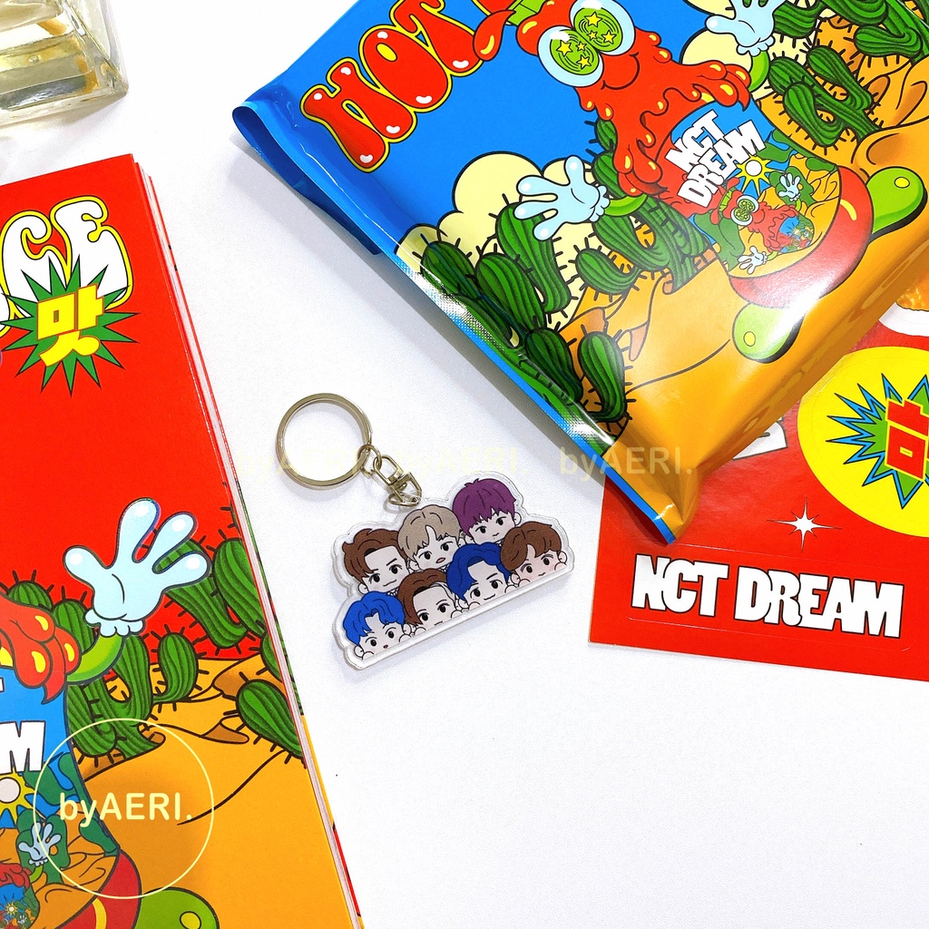 N C T DREAM HOT SAUCE KEYCHAIN &amp; POPSOCKET AKRILIK (GRIPTOK GANCI GANTUNGAN KUNCI CAFE Ready Stock)