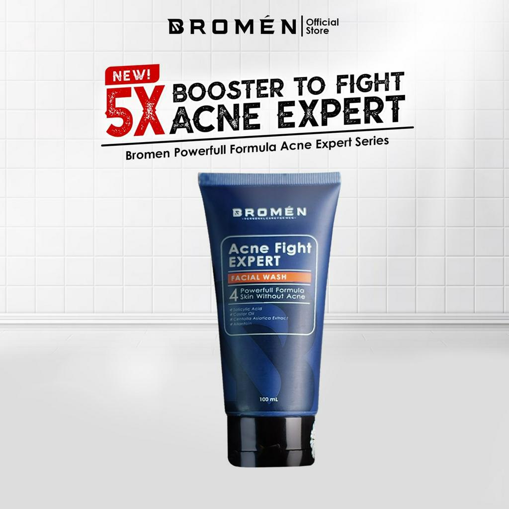 BROMEN ACNE FACIAL WASH - Sabun Cuci Muka Pria Penghilang Jerawat