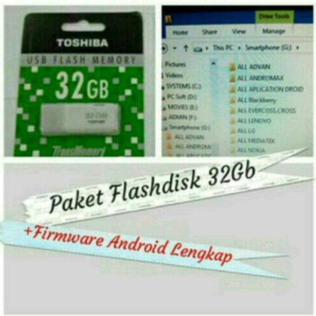 Paket Flashdisk 32gb Firmware Android full