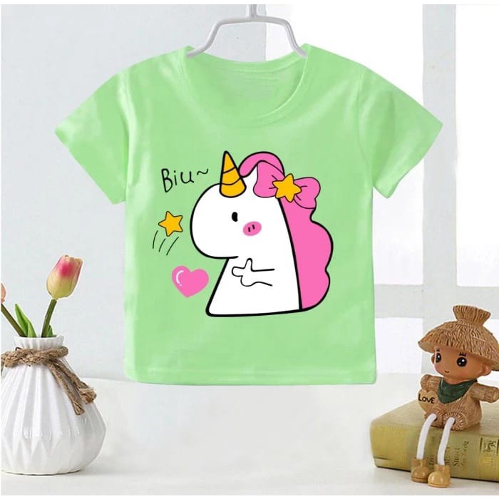 MYSTIQUE.ID-BAJU KAOS BIU PONY T-SHIRT LUCU DAN AESTHETIC