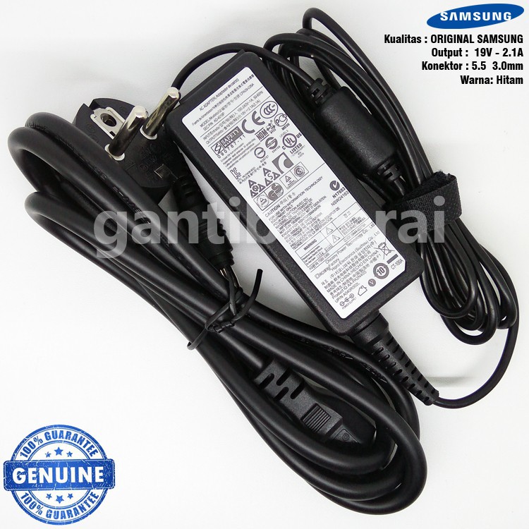 Adaptor Charger Samsung NC108 NC108P N100 N148 N128 N125 NC110 NC111 NP275E4V RV413 NP270E5E 2.1A