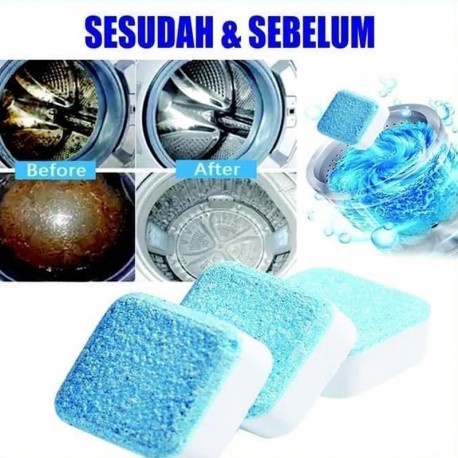 Tablet Pembersih Mesin Cuci Deep Cleaning Laundry Washing Machine Cleaner Anti Bakteri Jamur Virus Kotoran Kapsul Tabung Mesin Cuci