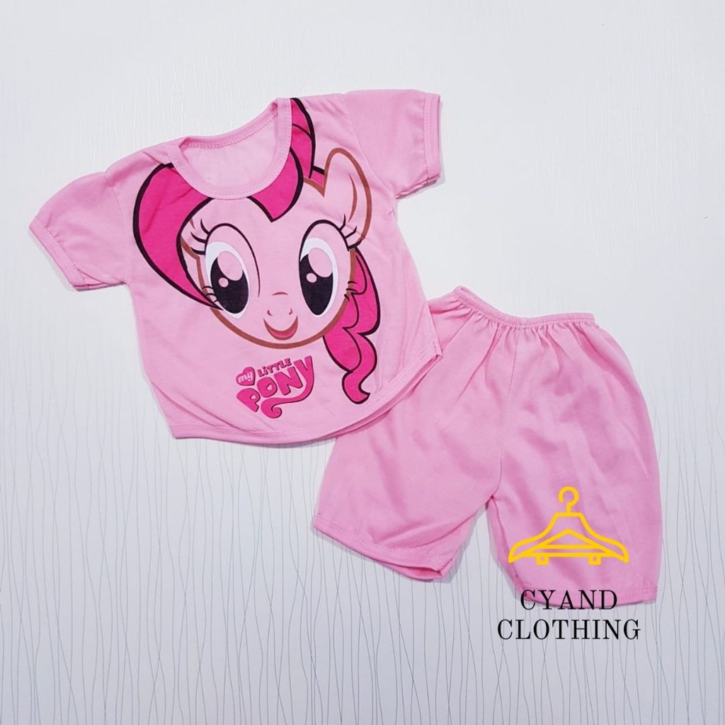 setelan anak lucu little pony warna gemas