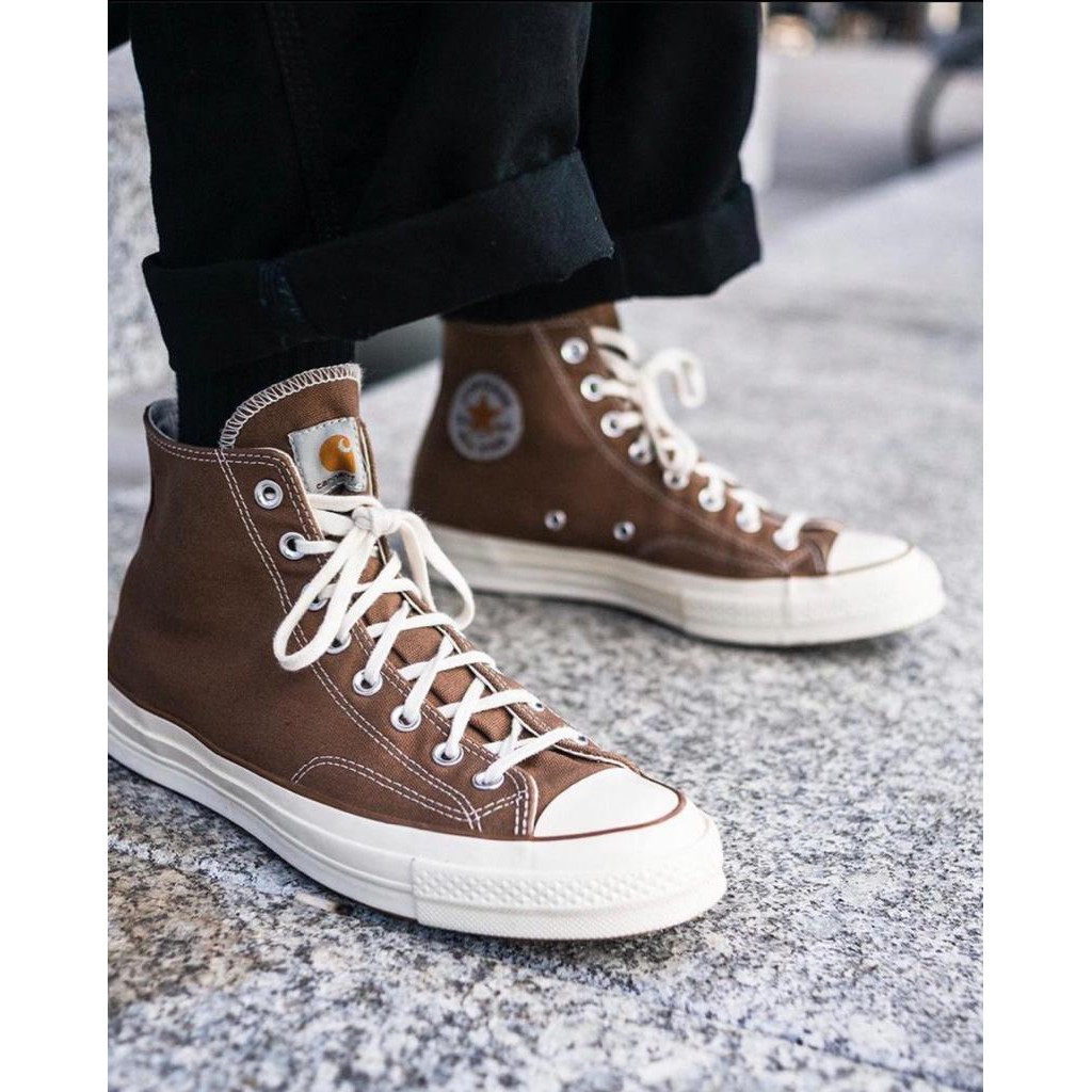 brown converse carhartt high tops