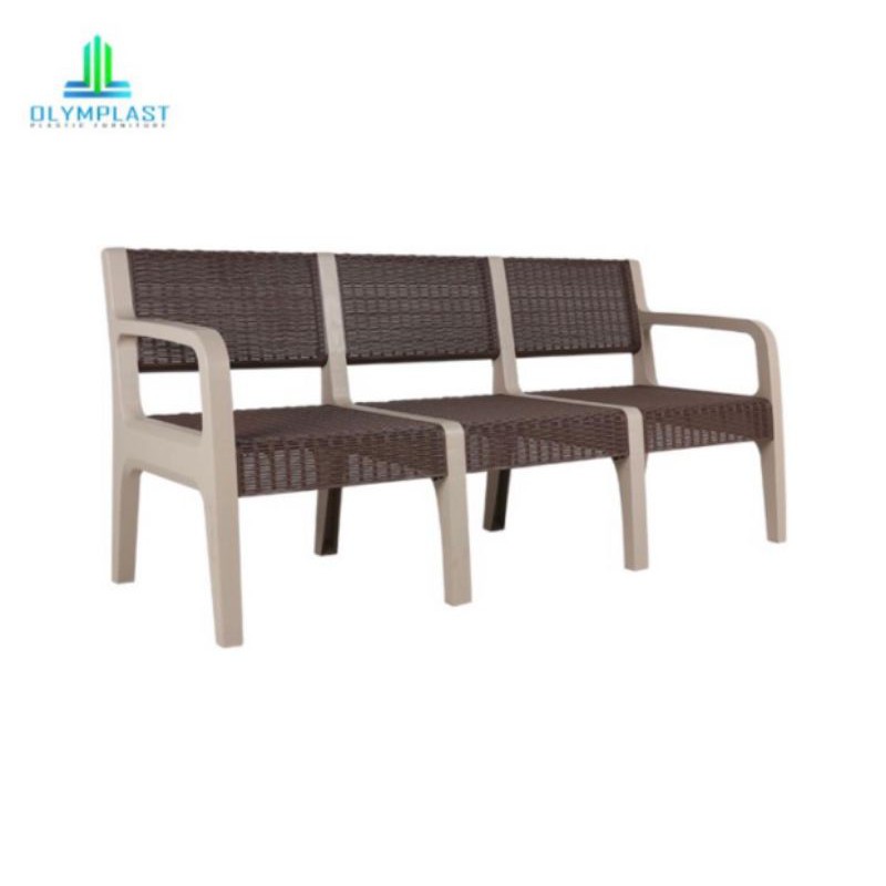 OSC-R 3 SEATER - KURSI TERAS OLYMPLAST SOFA CHAIR RATTAN KURSI TAMAN / KURSI PLASTIK / OSCR OLYMPLAS