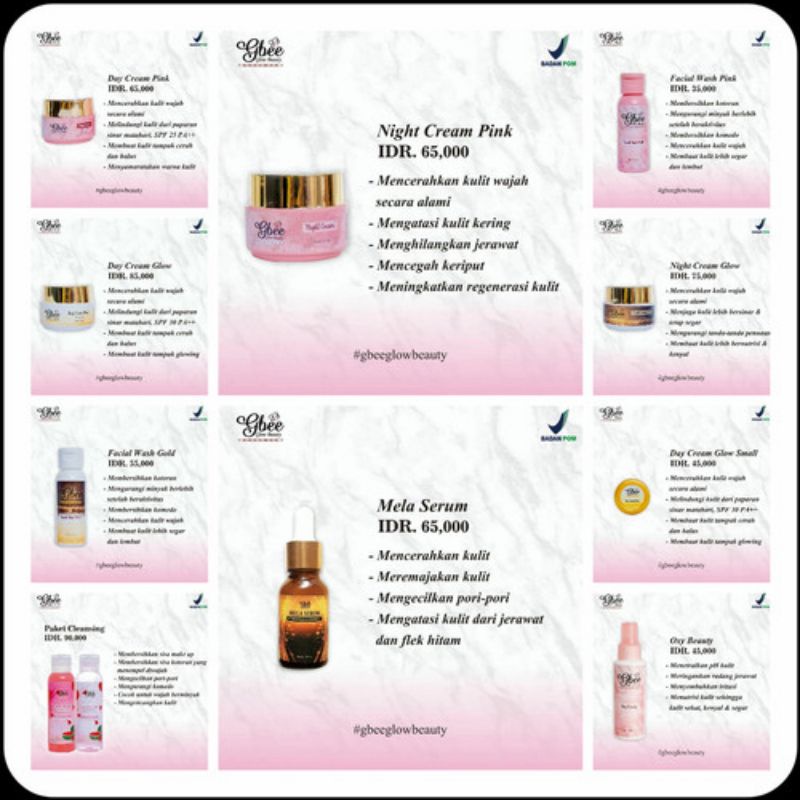 Gbee Glow Beauty Skincare Order Eceran